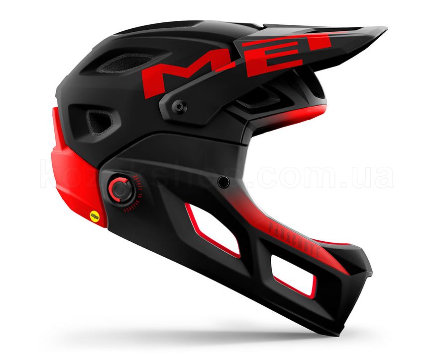 Шолом MET Parachute MCR MIPS Black Red | Matt Glossy, M (56-58 см)