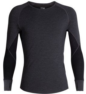 Термокофта Icebreaker 260 Zone LS Crewe MEN [JET HEATHER/BLACK] - S