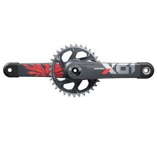Шатуни SRAM X01 Eagle Superboost+ DUB 12s 165 w Direct Mount 32T X-SYNC 2 Chainring Lunar Oxy Red (DUB Cups/Bearings no included) C3