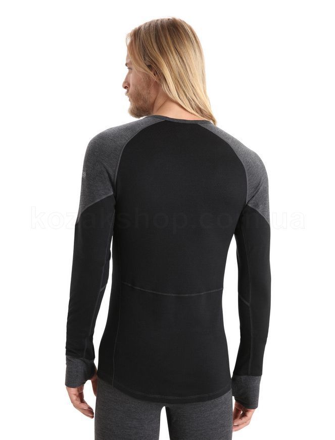 Термокофта Icebreaker 260 Zone LS Crewe MEN [JET HEATHER/BLACK] - S