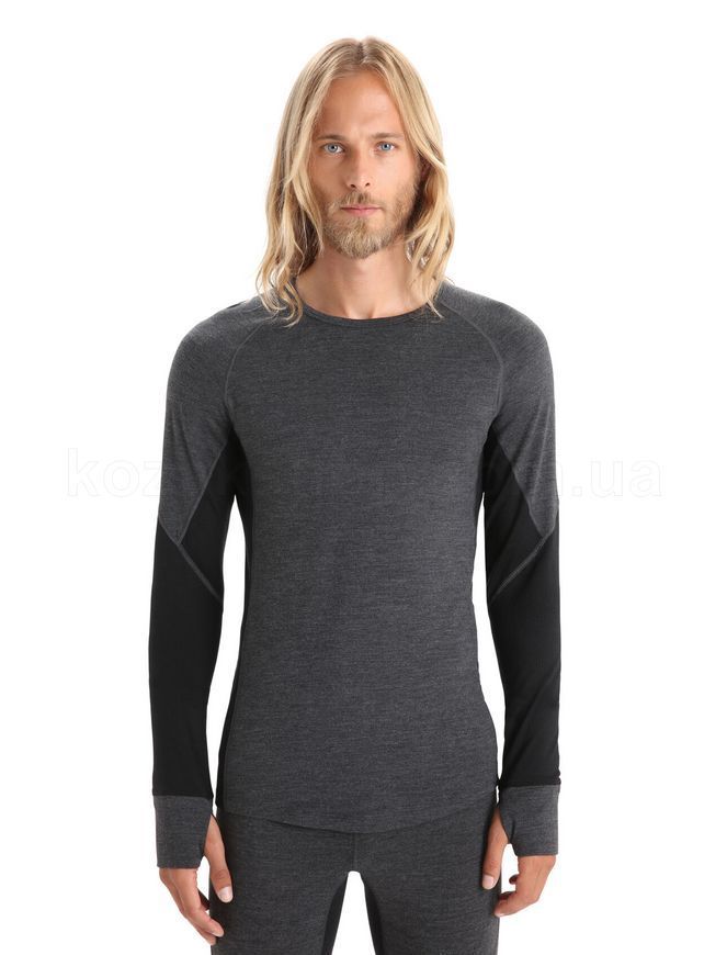 Термокофта Icebreaker 260 Zone LS Crewe MEN [JET HEATHER/BLACK] - S