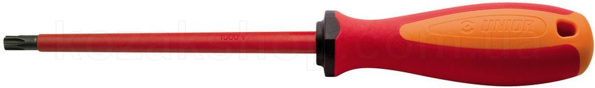 Отвёртка TORX с центральным отверстием TR 15 Unior Tools Screwdriver TBI with TX profile and hole RED