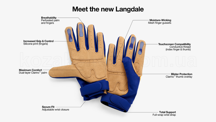 Мото перчатки 100% LANGDALE Gloves [Tan], XXL