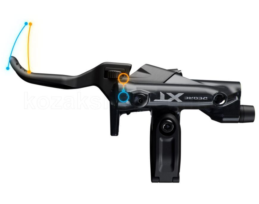 Тормоз Shimano Deore XT M8220 4-поршневой передний/левый 1000 мм