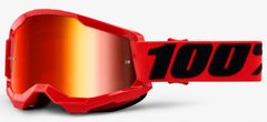 Детская маска 100% STRATA II Youth Goggle Red - Mirror Red Lens, Mirror Lens