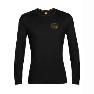 Термокофта Icebreaker 200 Oasis LS Crewe Alps 3D MEN [BLACK] - S
