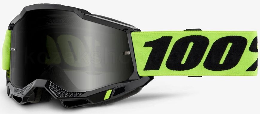 Маска Ride 100% ACCURI 2 SAND Goggle Neon Yellow - Smoke Lens, SAND