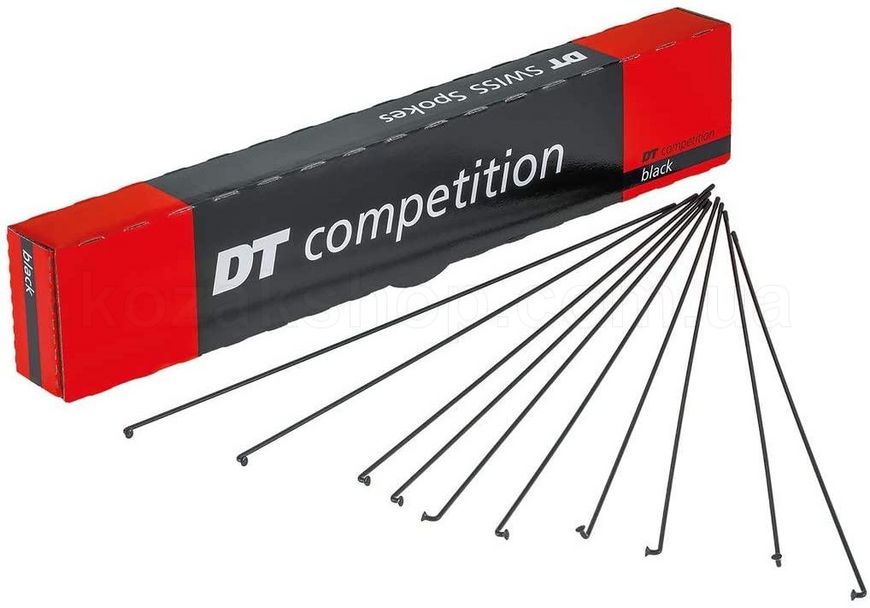Вигнуті спиці DT Swiss Competition Race 2.0/1.6/2.0 x 294 мм - 100шт [Black]