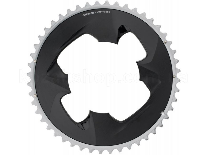 Зірка SRAM AXS Double Asymmetric 48T 107BCD 2X12 FORCE POLAR GREY WITH COVER PLATE