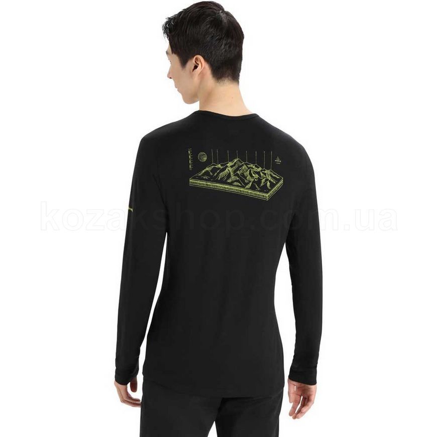 Термокофта Icebreaker 200 Oasis LS Crewe Alps 3D MEN [BLACK] - S