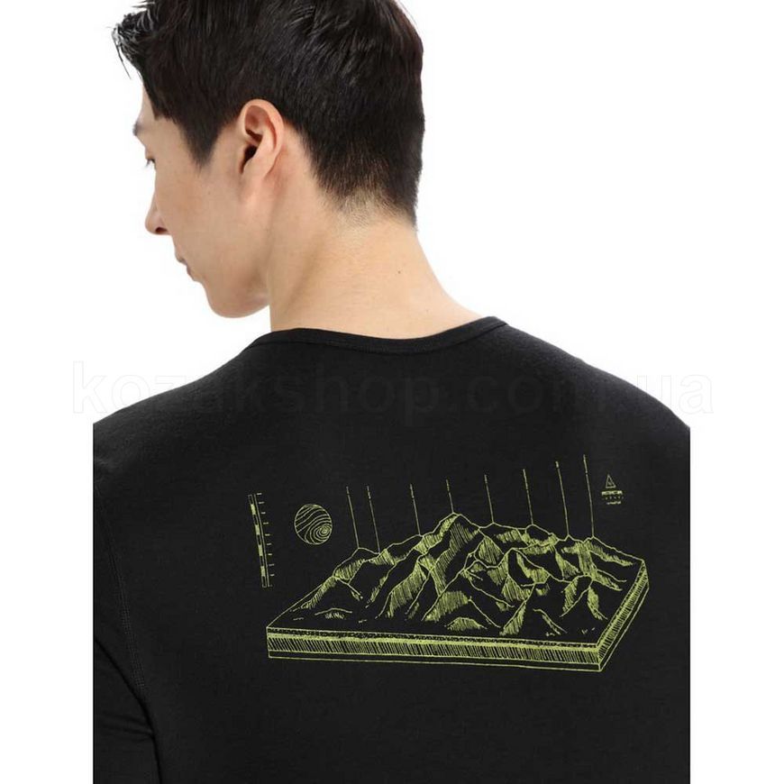 Термокофта Icebreaker 200 Oasis LS Crewe Alps 3D MEN [BLACK] - S