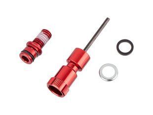 Ручка регулювання відскоку вилки Rock Shox FORK REBOUND DAMPER KNOB KIT - (INCLUDES ADJUSTER KNOB, BOLT) ALUMINUM RED LONG - (USE WITH MAXLE LOWER LEG) (11.4015.404.010)
