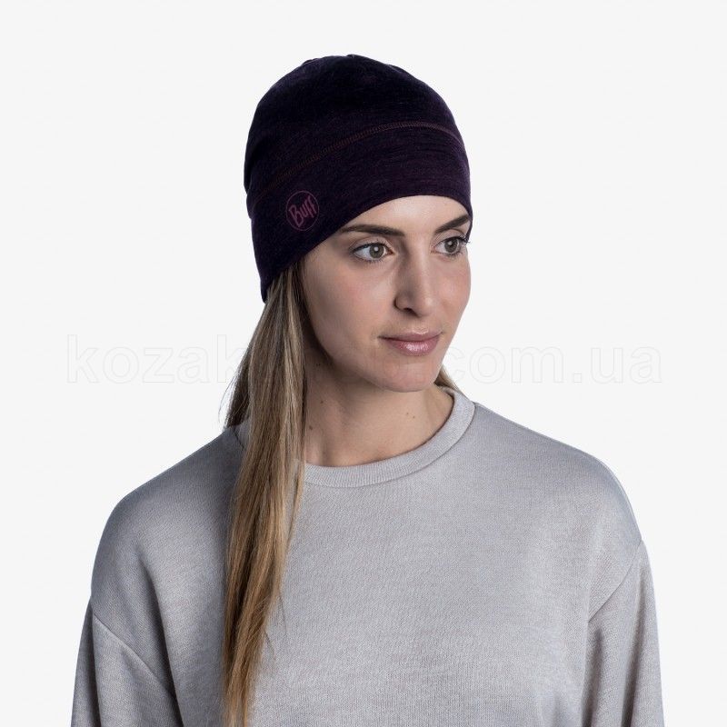 Шапка Buff Lightweight Merino Wool Hat Solid deep purple