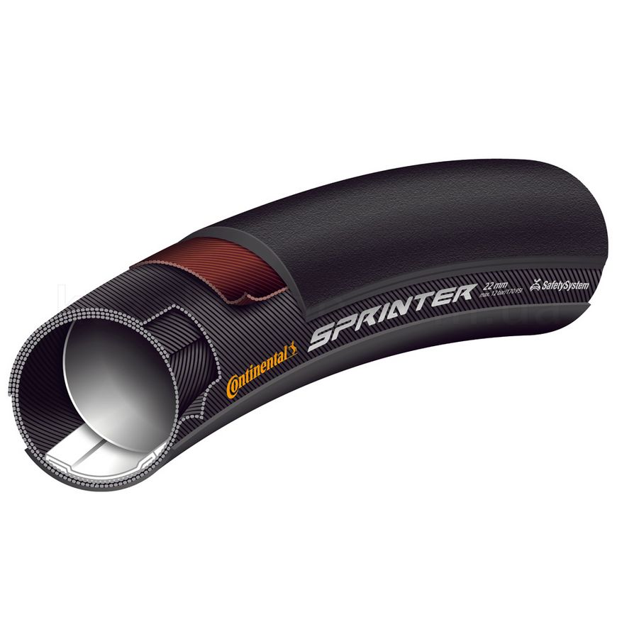 Покрышка Continental Sprinter - 28" | 28 x 25mm, черная, (трубка) skin