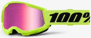 Дитяча маска Ride 100% STRATA 2 Youth Goggle Neon Yellow - Mirror Pink Lens, Mirror Lens