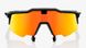 Велосипедні окуляри Ride 100% SpeedCraft AIR- Soft Tact Black - HiPER Red Multilayer Mirror, Mirror Lens