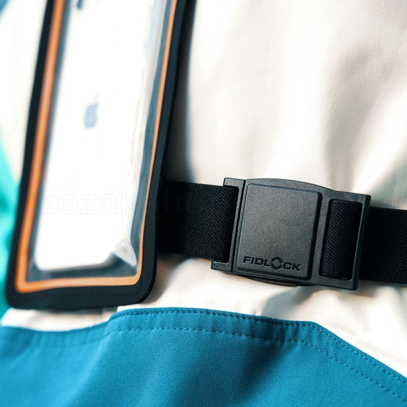 Гермочехол для смартфона FIDLOCK chest bag [black/transp black/orange]