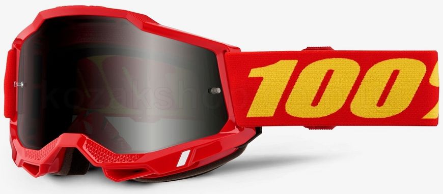 Маска Ride 100% ACCURI 2 SAND Goggle Red - Smoke Lens, SAND