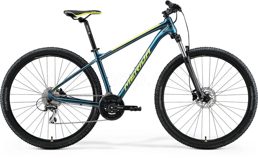 Велосипед MERIDA BIG.SEVEN 20-3X, L(18.5), TEAL-BLUE(LIME)