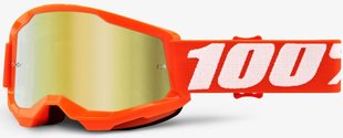 Дитяча маска Ride 100% STRATA 2 Youth Goggle Orange - Mirror Gold Lens, Mirror Lens