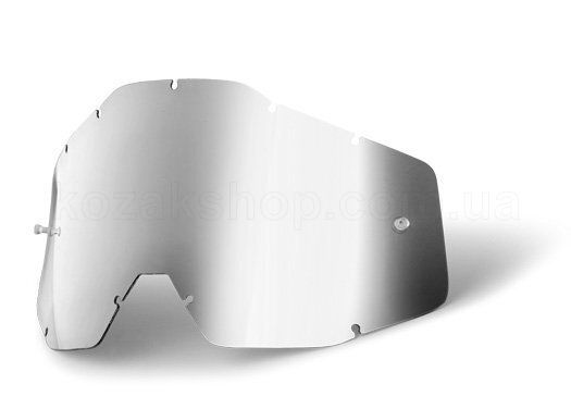 Лінза до маски 100% RACECRAFT/ACCURI/STRATA Replacement Lens Silver Mirror Anti-Fog, Mirror Lens