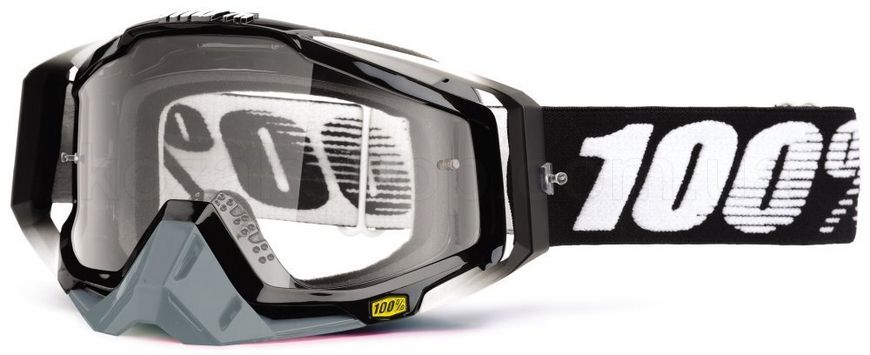 Маска 100% RACECRAFT Goggle Abyss Black - Clear Lens
