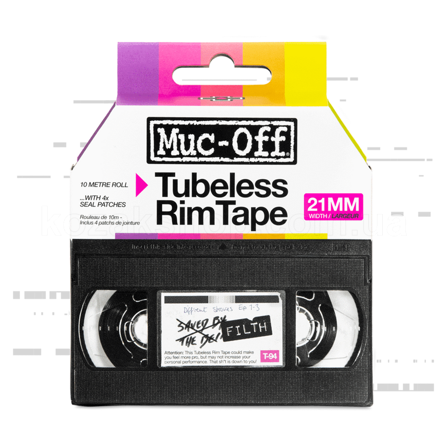 Бескамерная лента MUC-OFF Tubeless Rim Tape 10 м, 21 мм