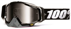 Маска 100% RACECRAFT Goggle Abyss Black - Mirror Silver Lens