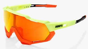 Очки Ride 100% SPEEDTRAP - Soft Tact Oxyfire - HiPER Red Multilayer Mirror Lens, Mirror Lens