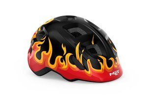 Шолом дитячий MET Hooray CE Black Flames | Glossy S (52-56 см)