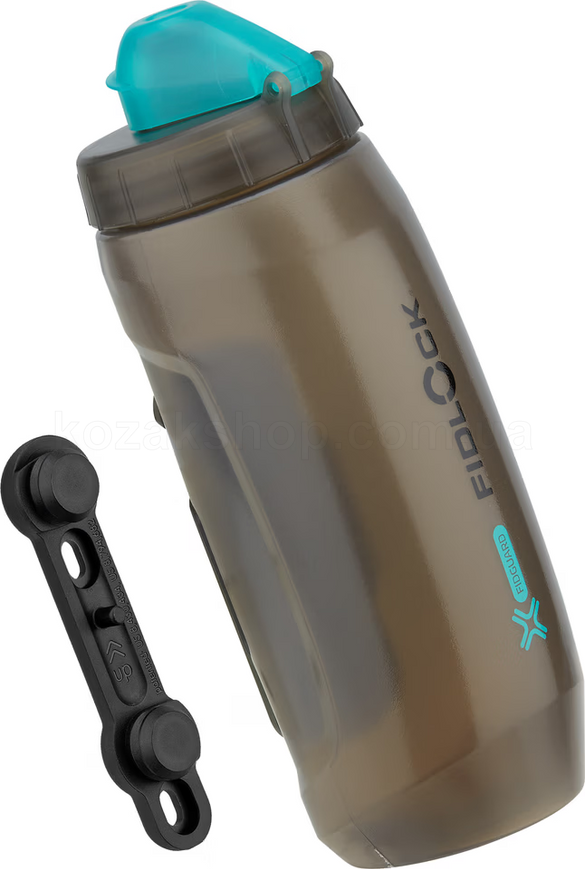 Фляга FIDLOCK TWIST bottle 590 antibacterial FIDGUARD + bike base [smoke]