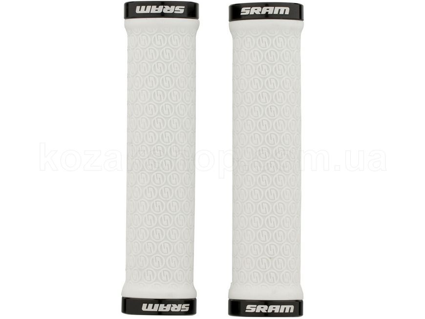 Гріпси SRAM Locking Grips White with Double Clamps & End Plugs