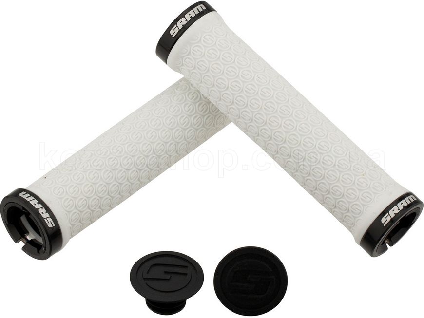Гріпси SRAM Locking Grips White with Double Clamps & End Plugs