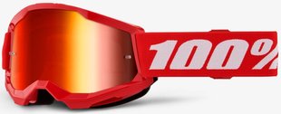 Детская маска Ride 100% STRATA 2 Youth Goggle Red - Mirror Red Lens, Mirror Lens