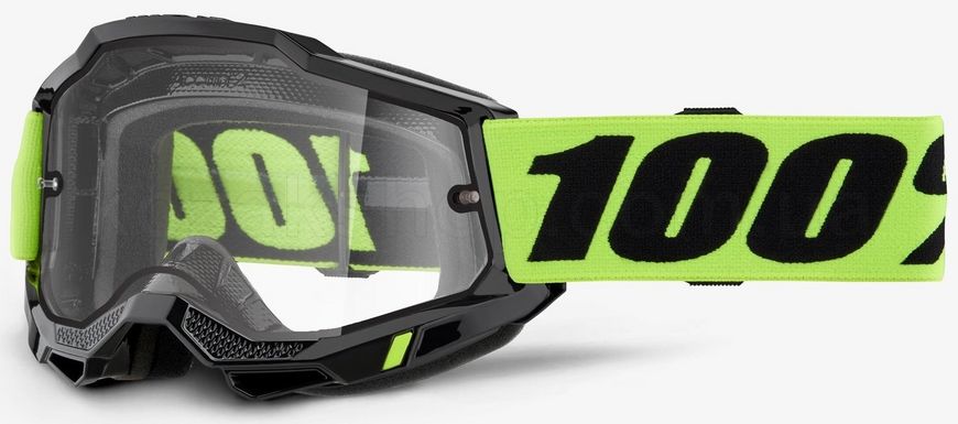 Маска Ride 100% ACCURI 2 Enduro Goggle Neon Yellow - Clear Dual Lens, Dual Clear Lens