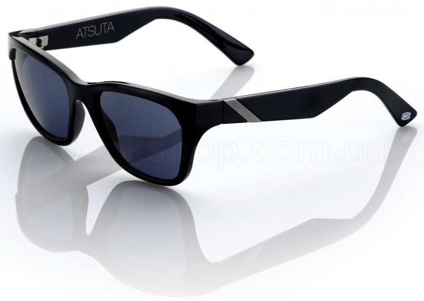 Спортивные очки 100% “ATSUTA” Sunglasses Gloss Black - Grey Tint, Mirror Lens