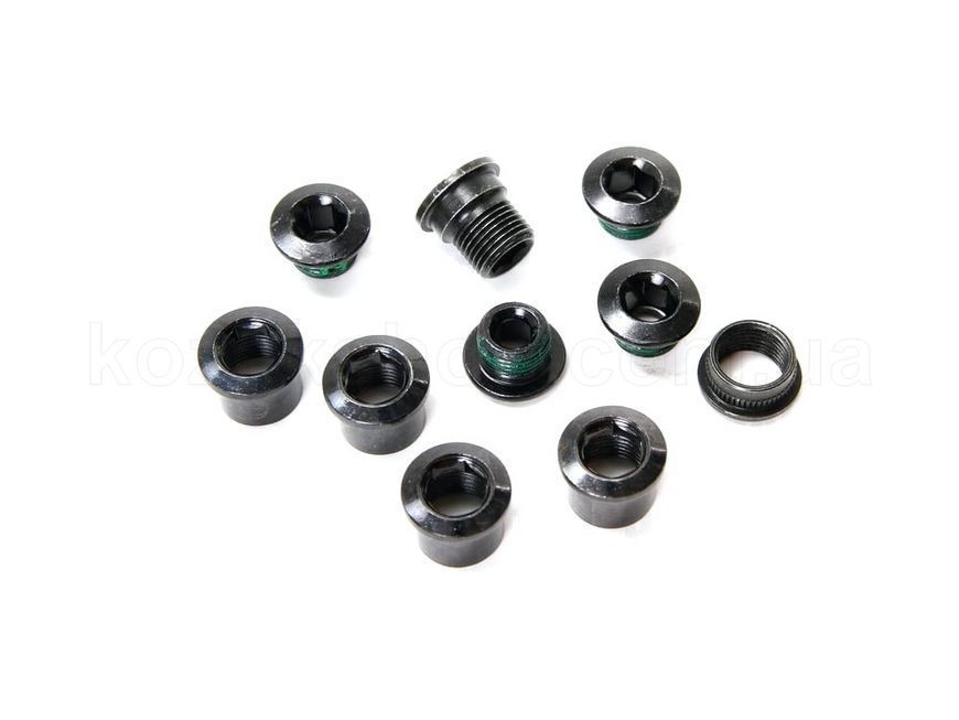 Бонки SRAM RED QUARQ chainring bolt kit 5x2 M8.5x7 / M8.5x5 steel black, hidden bolt including spacer qty 5