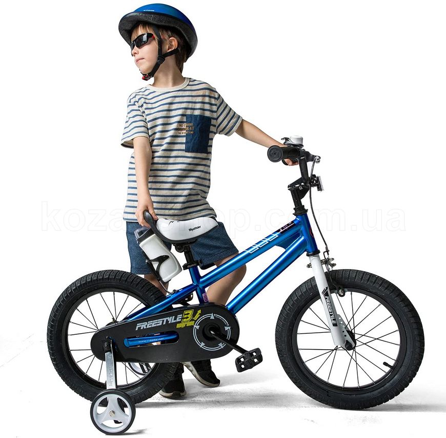 Дитячий велосипед RoyalBaby FREESTYLE 18", OFFICIAL UA, синій