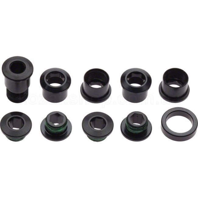 Бонки SRAM RED chainring bolt kit 5x2 M8.5x7 / M8.5x5 aluminum black, hidden bolt including spacer qty 5