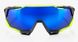 Велосипедні окуляри Ride 100% SPEEDTRAP - Soft Tact Black Neon Yellow - Blue Mirror Lens, Mirror Lens