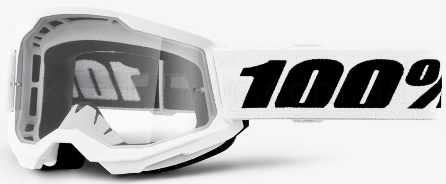 Детская маска Ride 100% STRATA 2 Youth Goggle White - Clear Lens, Clear Lens