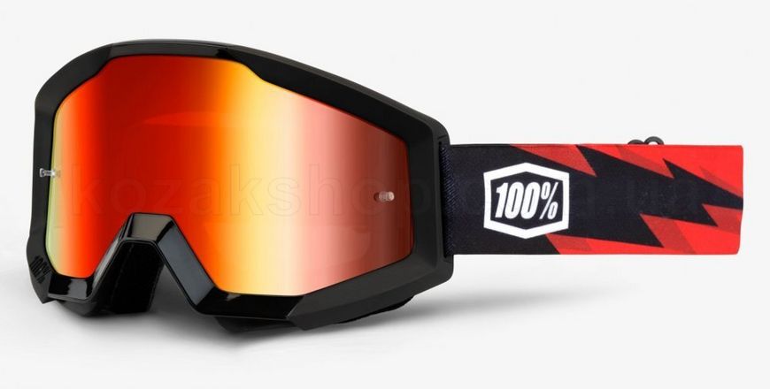 Маска 100% STRATA Goggle Slash - Mirror Red Lens