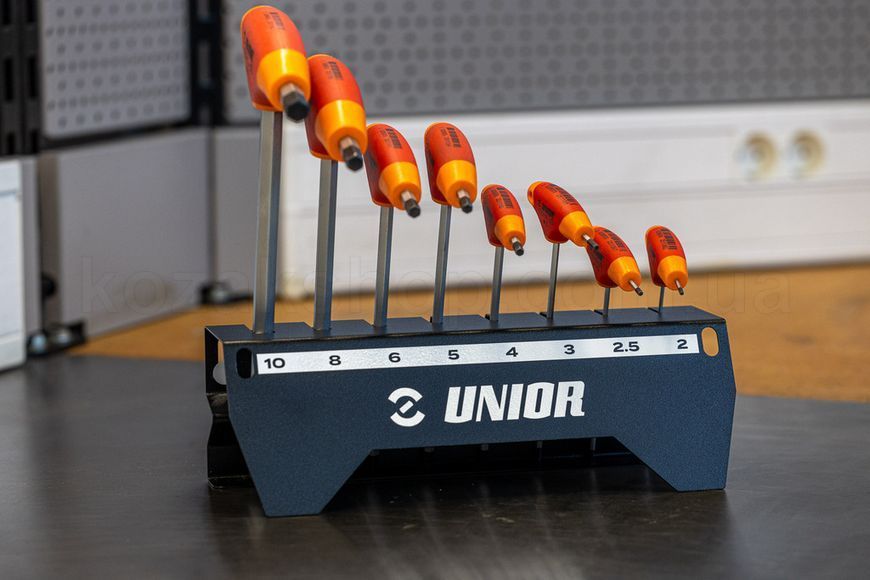 Набір шестигранників з рукояткою Unior Tools HX 2-2.5-3-4-4-5-6-8-10/8pcs T-handle hex wrench set