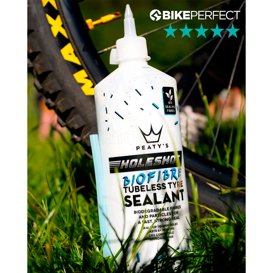 Герметик безкамерний Peaty's Holeshot BioFibre Tyre Tubeless Sealant, 120ml