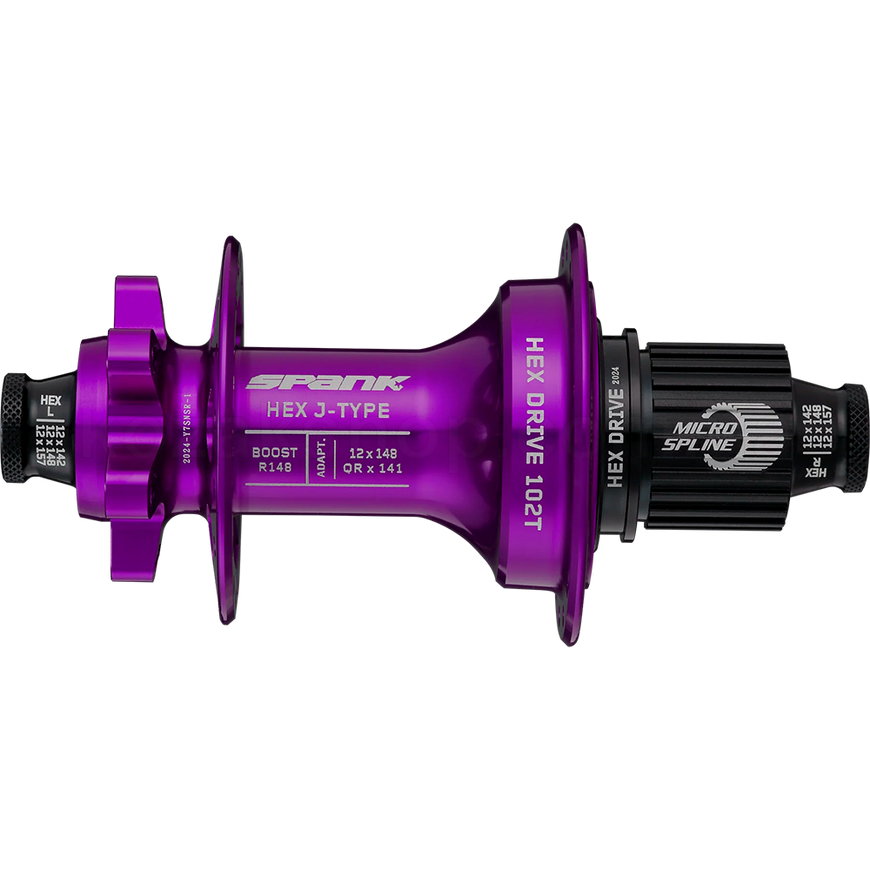 Втулка задняя SPANK HEX J-Type Boost R148 Microspline 32H, Purple