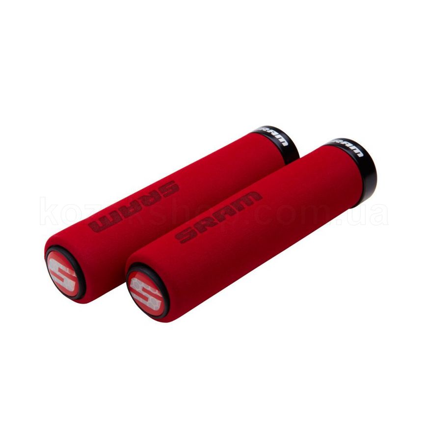 Гріпси SRAM Locking Grips Foam 129mm Red with Single Black Clamp and End Plugs