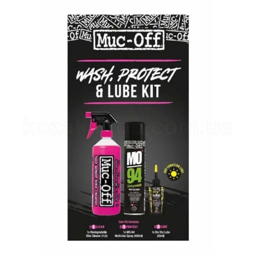 Набор для мойки Muc-Off Wash Protect & Lube Kit - Dry Weather