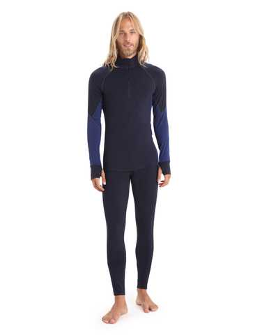 Men's BodyFitZone Merino 260 Long Sleeve Half Zip - Midnight Navy  Blue/Royal Navy Blue