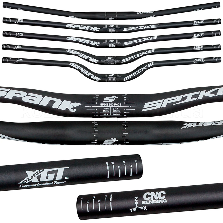 Руль SPANK SPOON 800, 31.8, 40R, Raw Silver