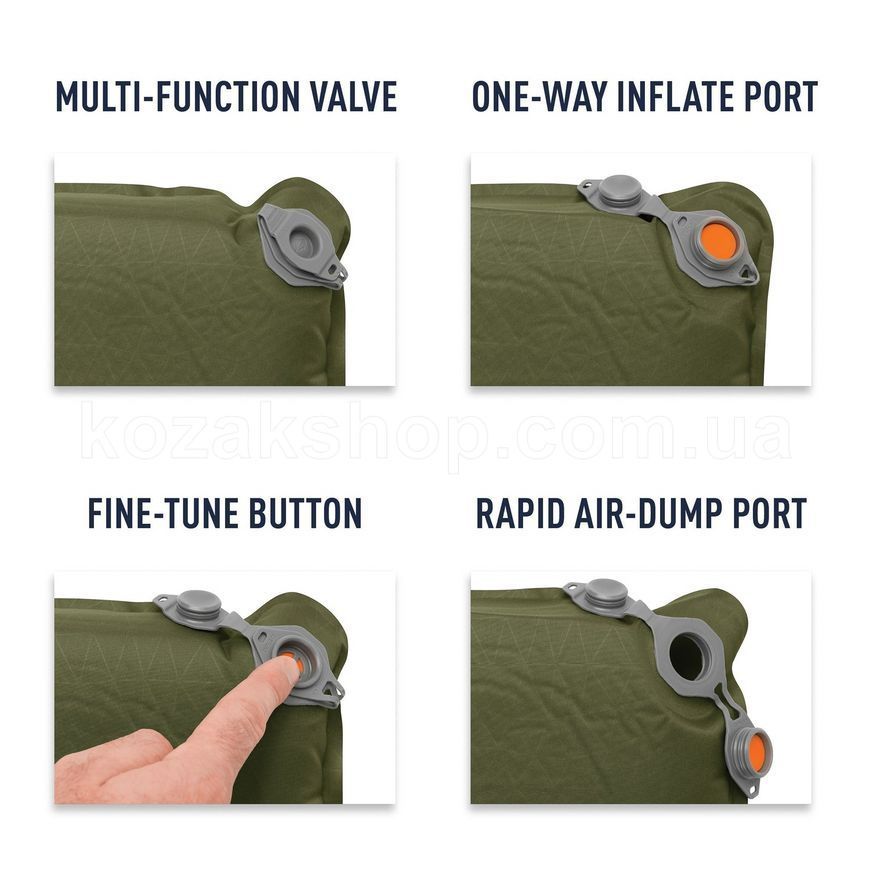 Самонадувний килимок Sea to Summit Camp Plus Mat 75mm, Moss (Regular)